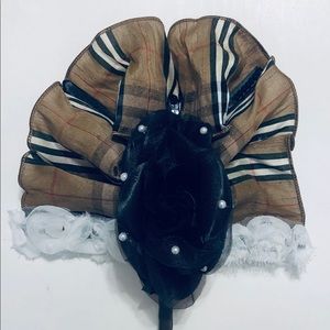 Designer Burberry hand held fan